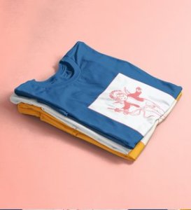 Love is Infinite : Printed (Blue) T-Shirt For Singles