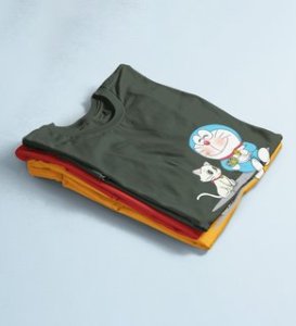 Cute Couples: Printed (Green) T-Shirt For Singles