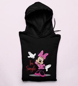Favourite Cartoon Character Printed (black) Hoodies For Singles