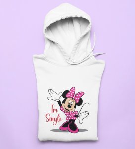 Favourite Cartoon Character Printed (white) Hoodies For Singles