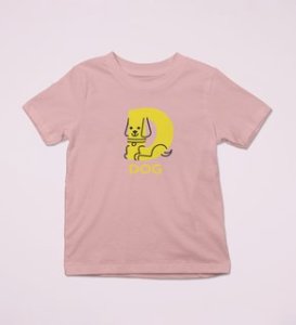 Doggy Dog, Boys Round Neck Printed Blended Cotton Tshirt (baby pink)