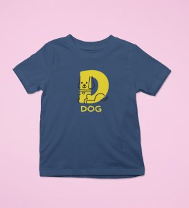Doggy Dog, Boys Round Neck Printed Blended Cotton tshirt (Navy blue)