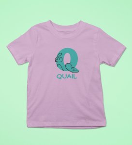 Quacky Quail, Boys Round Neck Blended Cotton Tshirt (purple)
