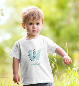 Whale, Boys Printed Crew Neck tshirt (white)
Printed Cotton tshirt for Boys