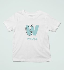 Whale, Boys Printed Crew Neck tshirt (white)
Printed Cotton tshirt for Boys