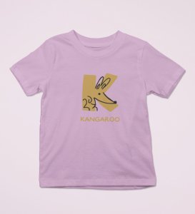 Kangaroo, Printed Cotton Tshirt (Purple) for Boys