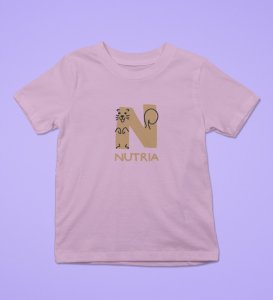 Naughty Nutria, Boys Round Neck Blended Cotton Tshirt (Purple)