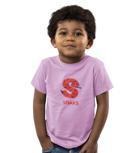 Slippery Snake, Boys Printed Crew Neck Tshirt (Purple)