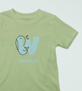 Whale, Boys Printed Crew Neck Tshirt (Olive)
Printed Cotton Tshirt for Boys

