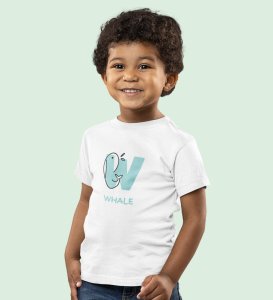 Whale, Boys Printed Crew Neck Tshirt (White)
Printed Cotton Tshirt for Boys