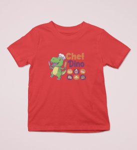 Chef Dino, Printed Cotton Tshirt for Boys