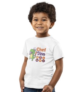 Chef Dino, Printed Cotton Tshirt for Boys