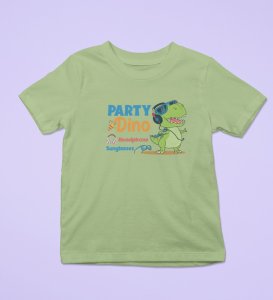 Party Animal Dino,Boys Cotton Printed T-Shirt