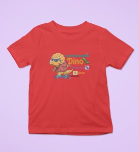 Dino Skater, Printed Cotton Tshirt for Boys