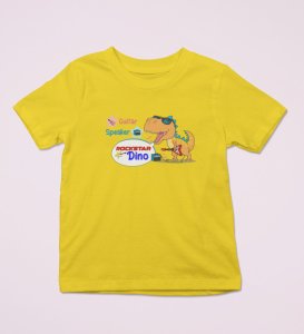Rockstar Dino, Boys Printed Crew Neck T-Shirt