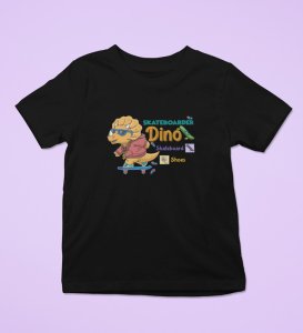 Dino Skater, Printed Cotton Tshirt for Boys
