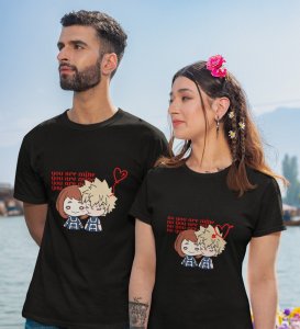 You Are Mine Couple Printed (Black) T-Shirts
