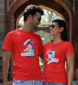 We Are A Perfect Match Couple Print (Red) T-shirts