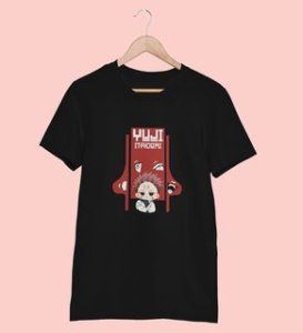 Spiritual Itadori Cotton Black Tshirt For Mens and Boys