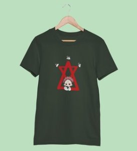 Yuji Itadori Printed Cotton Green Tshirt For Mens and Boys