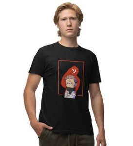 Itadori Anime Cotton Black Tshirt For Mens and Boys
