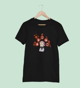 Nine Faced Itadori Cotton Black Tshirt For Mens and Boys