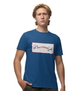 Anime Printed Itadori Cotton Blue Tshirt For Mens and Boys