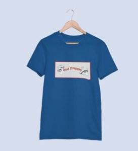 Anime Printed Itadori Cotton Blue Tshirt For Mens and Boys