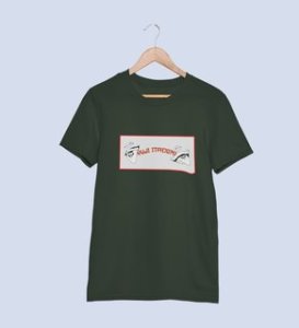 Anime Printed Itadori Cotton Green Tshirt For Mens and Boys