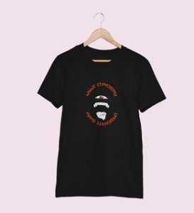 Itadori Two Faces, Cotton Black Tshirt For Mens and Boys