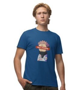 Monster Itadori, Printed Cotton Blue Tshirt For Mens and Boys