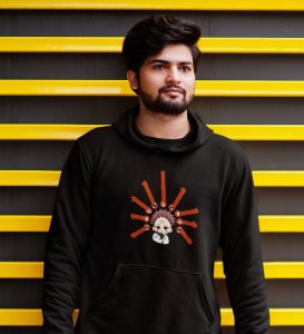 Five Faces Of Itadori Cotton Black Printed Hoodies For Mens and Boys