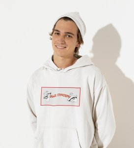 Anime Printed Itadori Cotton White Hoodies For Mens and Boys