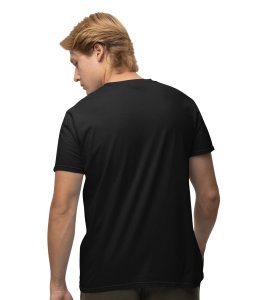 JD.TRENDS Let's Go! Black Round Neck Cotton Half Sleeved Men's T-Shirt with Printed Graphics