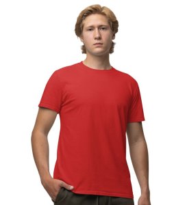 Why? The Regret Wings Red Round Neck Cotton Half Sleeved Men's T-Shirt with Printed Graphics