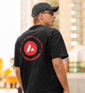 Money Of 2025 Wings Black Round Neck Cotton Half Sleeved Men's T Shirt with Printed Graphics