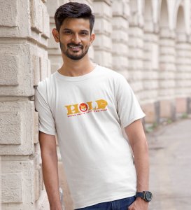 Your Own Bank Wings White Round Neck Cotton Half Sleeved Men's T Shirt with Printed Graphics