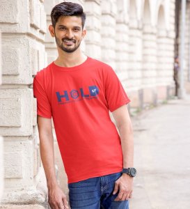 Gold For Nerds Wings Red Round Neck Cotton Half Sleeved Men's T Shirt with Printed Graphics