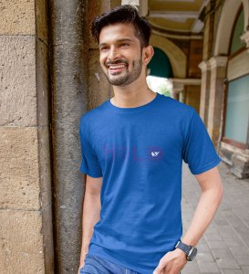 Gold For Nerds Wings Blue Round Neck Cotton Half Sleeved Men's T Shirt with Printed Graphics