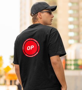 Wealthy People Choice Wings Black Round Neck Cotton Half Sleeved Men's T Shirt with Printed Graphics