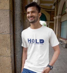 Gold For Nerds Wings White Round Neck Cotton Half Sleeved Men's T Shirt with Printed Graphics