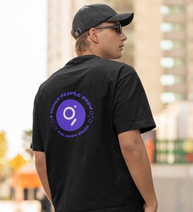 The Graph Token Wings Black Round Neck Cotton Half Sleeved Men's T Shirt with Printed Graphics