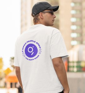 The Graph Token Wings White Round Neck Cotton Half Sleeved Men's T Shirt with Printed Graphics