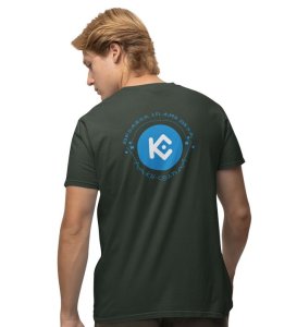 If You Know You Know Wings Green Round Neck Cotton Half Sleeved Men's T Shirt with Printed Graphics
