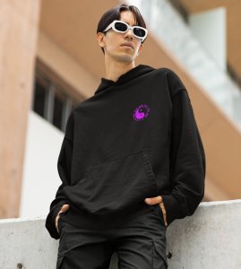 The Moon Princess and Gentle Heroine of the Hidden Leaf Printed Black Cotton Hoodie For Men