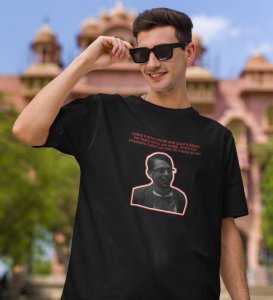Friendship Or Revision ?? Black Round Neck Cotton Half Sleeved Men T Shirt with Printed Graphics