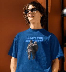 Brotherhood Blue Round Neck Cotton Half Sleeved Men T-Shirt with Printed Graphics