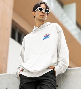 AllTerrain Mastery Where Power Meets Precision  Printed White Hoodie for Men