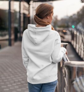 Eyes of the Wild Beasts Strength Cotton White Hoodie for Women