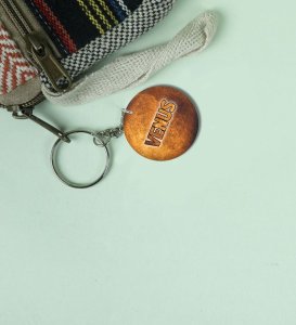 Artistic Venus Planet Illustration Printed Keychain Pack of 2